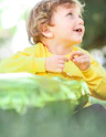girl in yellow long sleeve shirt